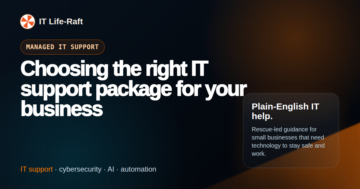 Choosing the right IT support package for your business featured image